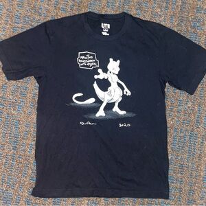 Black Graphic Cat T-Shirt